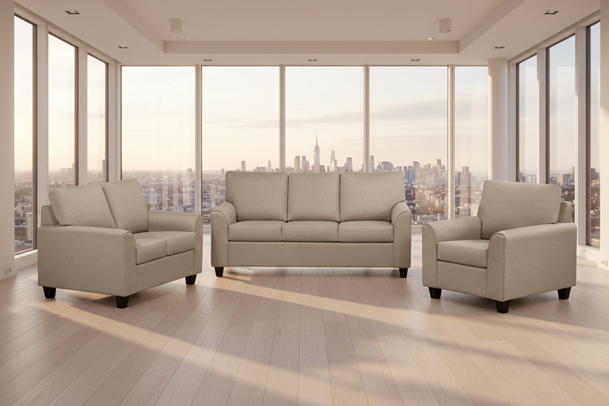 REL "LEAH" Sofa Set, 3Pc, Many Colours and Fabrics Available, Canadian Made
