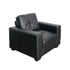 MZ-LISA Armchair, Black, Faux Leather