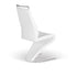 MZ-MANHATTAN Dining Chair, White, Faux Leather, Chrome Frame, CLEARANCE