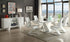 MZ-MANHATTAN Dining Chair, White, Faux Leather, Chrome Frame, CLEARANCE