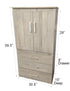 NB-169 Short Wardrobe / Armoire 3 Drawers + 2 Doors - Available in various Colours