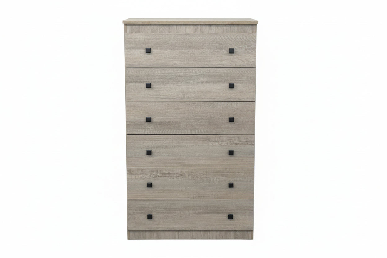 NB-179 Chest, 6 Drawer, Fold-up Top with Mirror, Available in 9 Colours