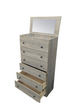 NB-179 Chest, 6 Drawer, Fold-up Top with Mirror, Available in 9 Colours