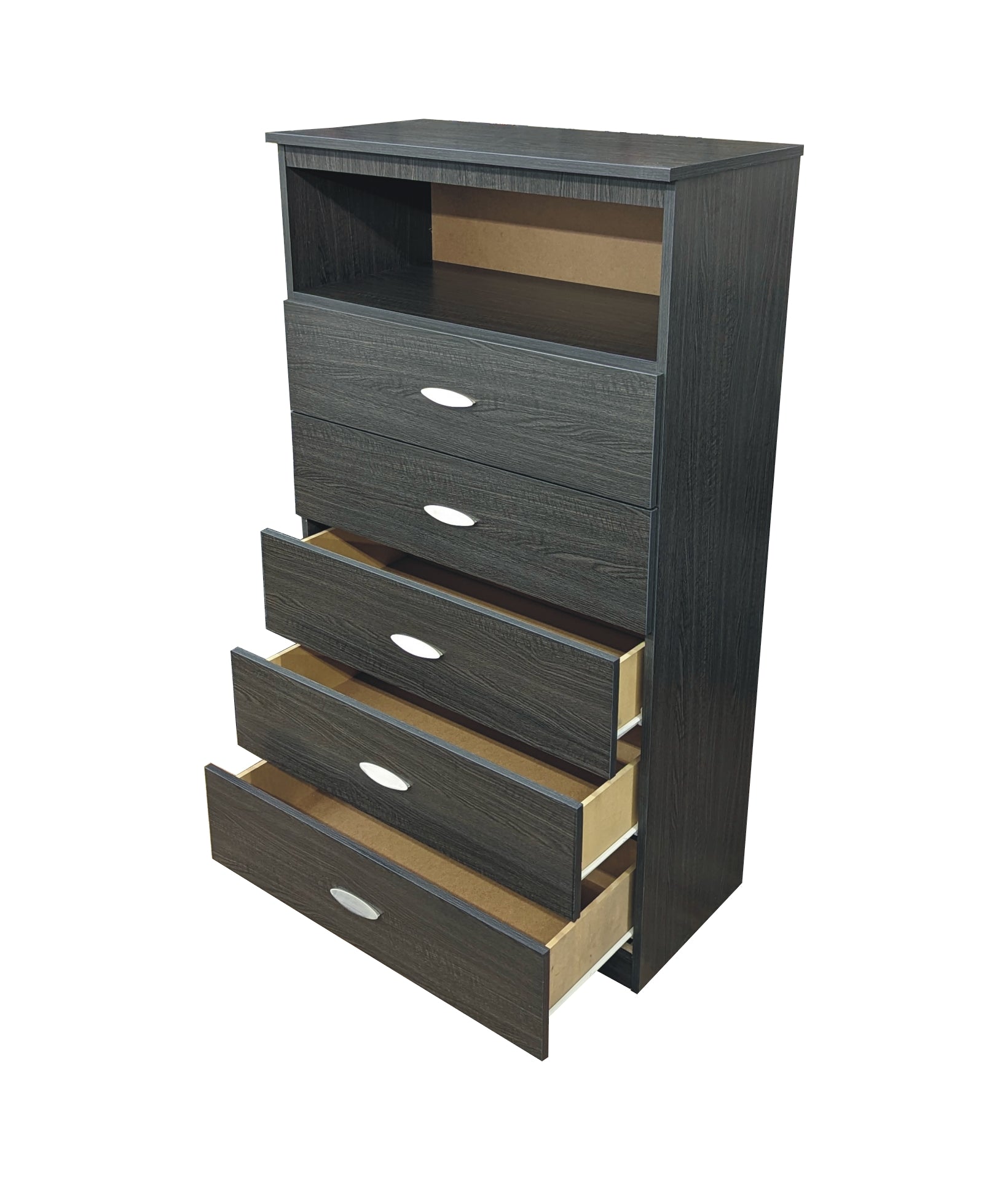 STR 163 - 5 Drawer Chest with Open Shelf NB-163
