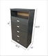 STR 163 - 5 Drawer Chest with Open Shelf NB-163
