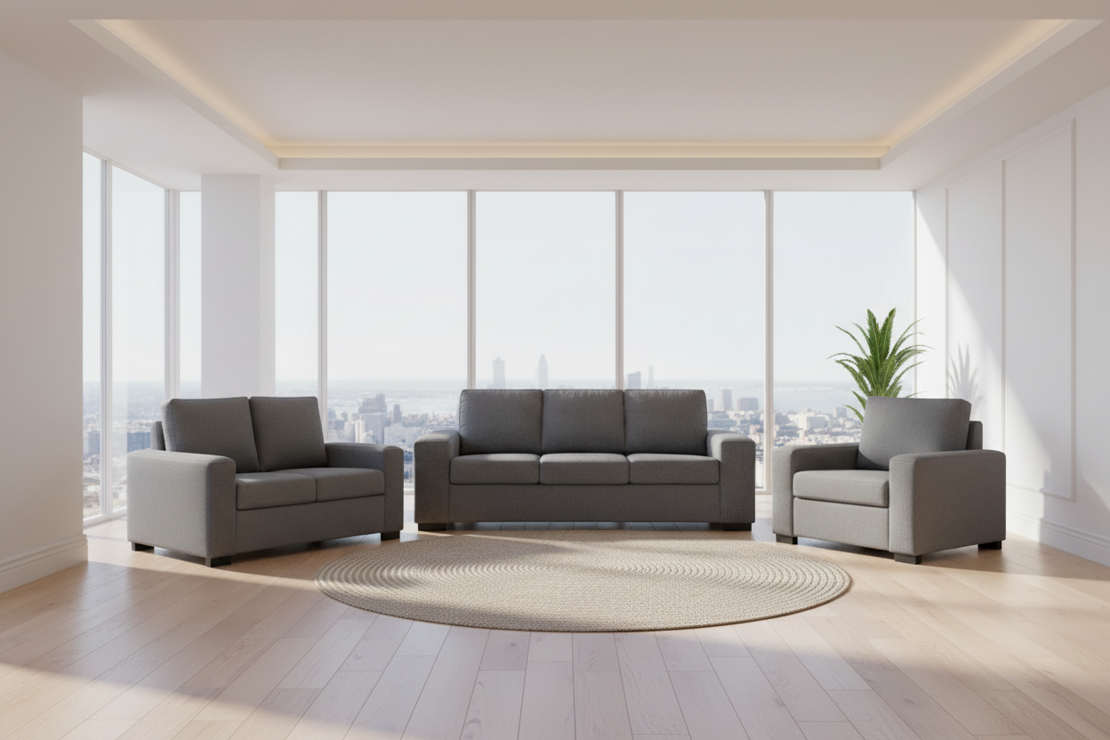 REL 606 Sofa Set, 3Pc, Many Colour and Fabric Choices, Canadian Made