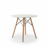 T-1405 Dining Table, White, 32" Round Top, Eiffel Style