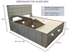 STR Mate's Bed with Padded Headboard - Various Colours  STR-201