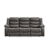 MZ-99109GRY Recliner, Sofa, Grey, Faux Leather, Drink Holders, LED Lighting