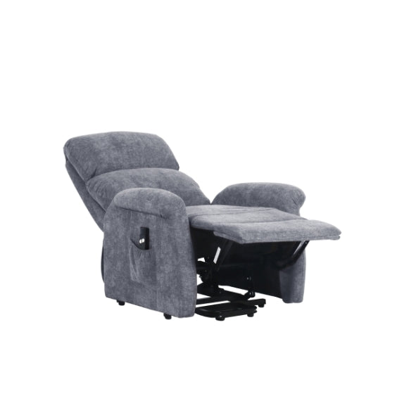 MZ-99113G Recliner, Power, Lift, Grey Fabric