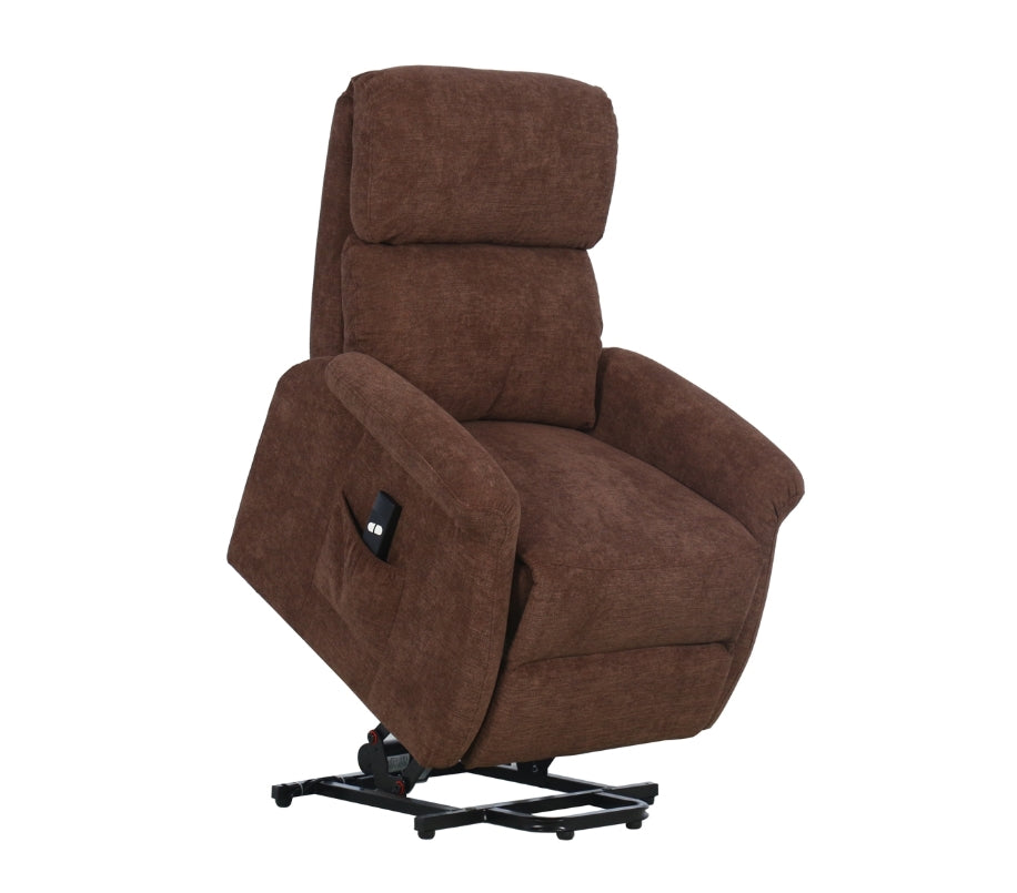 MZ-99113B Recliner, Power, Lift, Brown Fabric