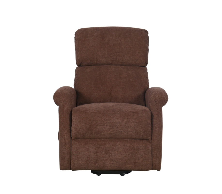 MZ-99113B Recliner, Power, Lift, Brown Fabric