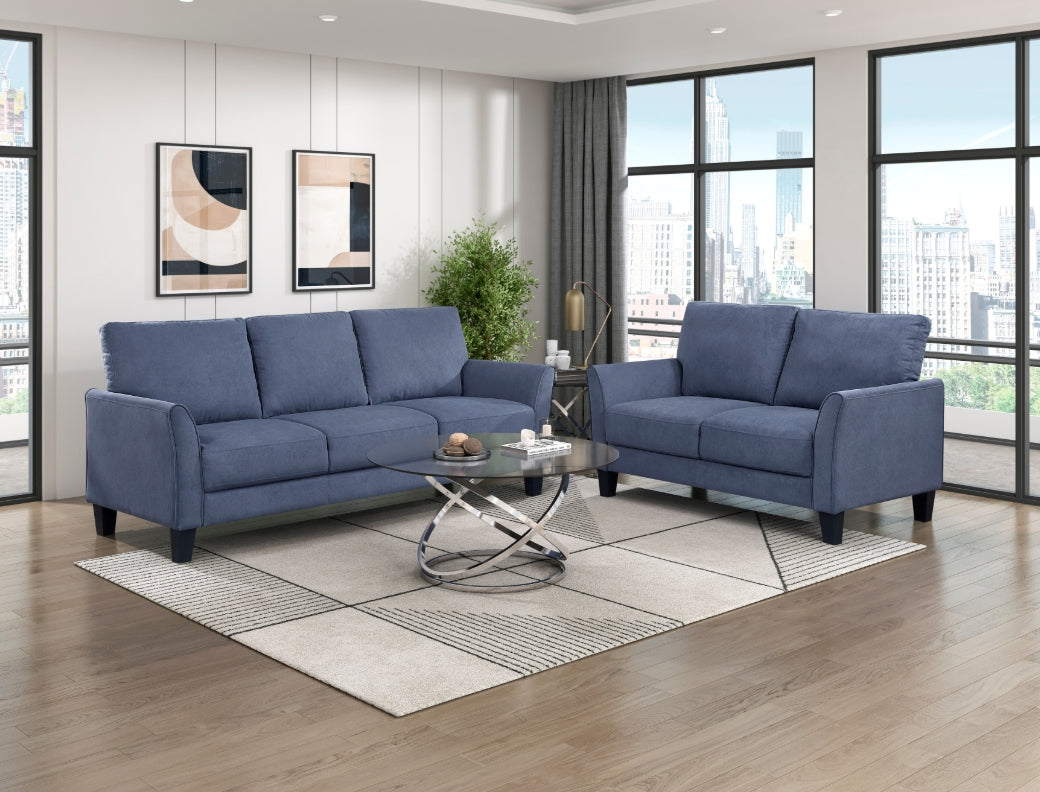 MZ-9519 Sofa, Blue, Fabric
