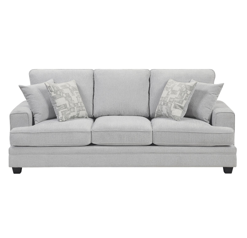 MZ-9747 Sofa, 90" Wide, Grey, Fabric, Very Plush Style