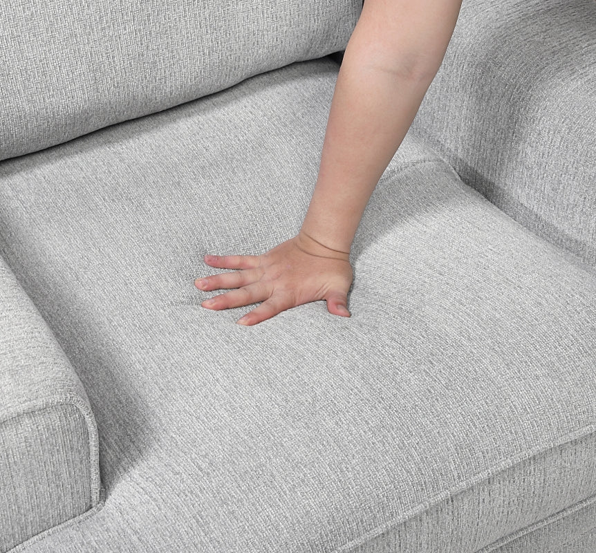 MZ-9747 Sofa, 90" Wide, Grey, Fabric, Very Plush Style
