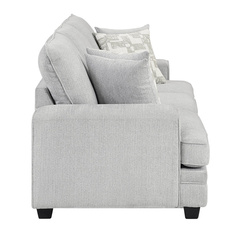 MZ-9747 Sofa, 90" Wide, Grey, Fabric, Very Plush Style