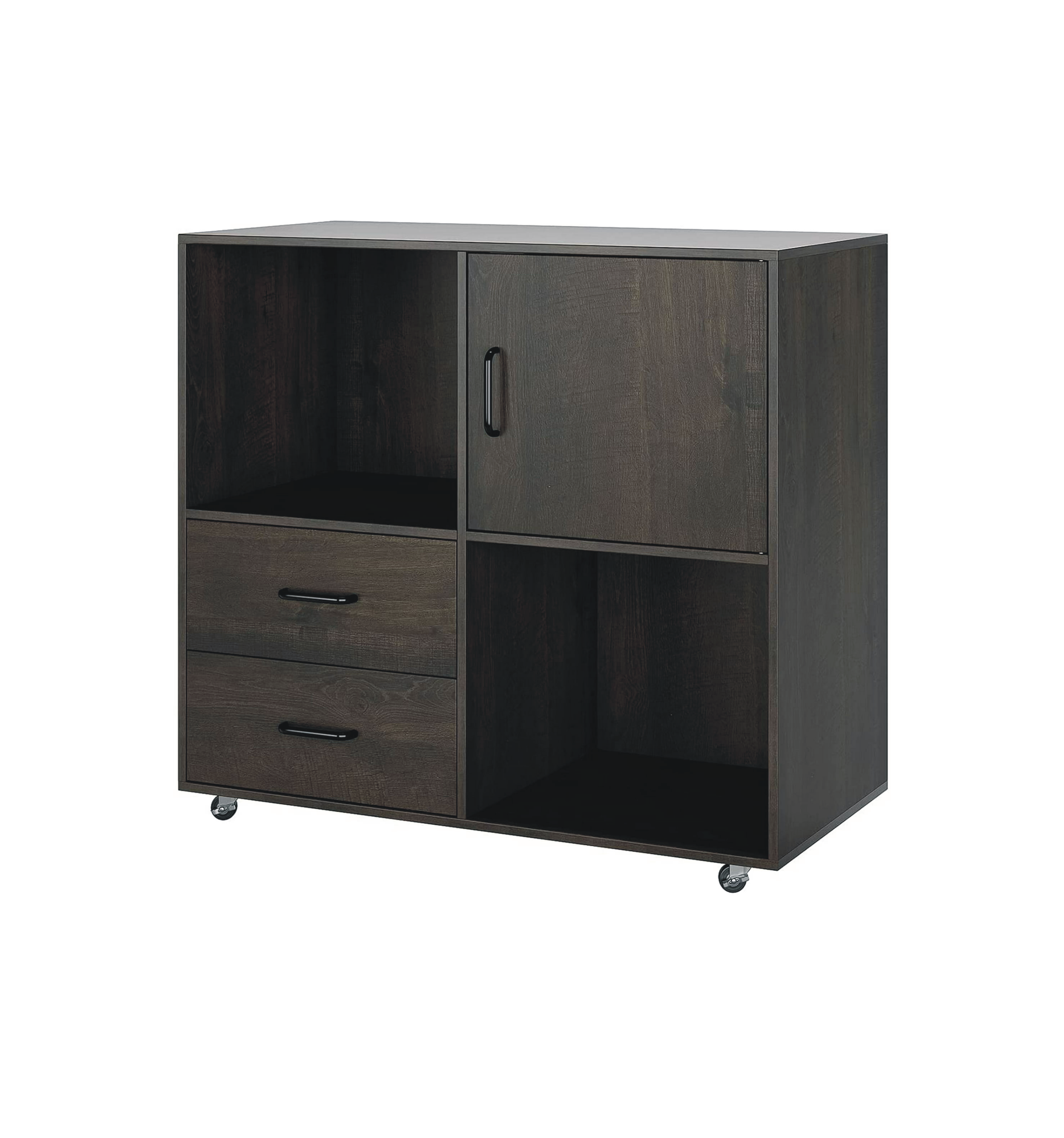 JL-1216 Storage Cabinet 3, Mobile, Lateral Filing Cabinet with Wheels