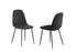 TUS 215BK Dining Chair, Black, Velvet, Black Metal Legs