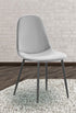 Dining Chair - Grey Velvet with Black Metal Legs  TUS 215GY