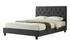 Queen Size with Charcoal Fabric with Tufted Headboard  TUS-2366C