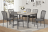 TUS-3722 Dining Table 60", Light Grey Table, Gun Metal Frame