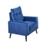 MZ-VERONA Chair, Blue, Velvet, Button Tufting
