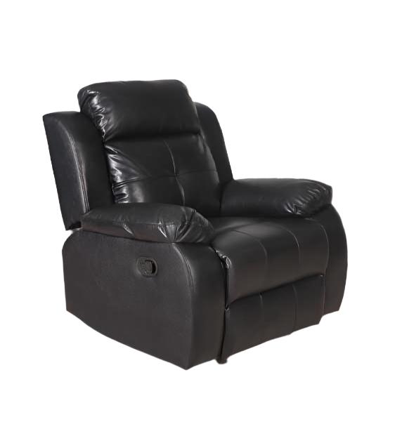 "VINCENT BLACK" Reclining Sofa Set, OR Individual Components, Black, Faux Leather