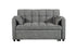 "VANESSA" Couch, Charcoal Chenille Fabric, 56" Wide, Condo Size, Folds into a Bed