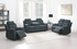 "VINCENT GREY" Reclining Sofa Set, OR Individual Components, Charcoal Grey, Fabric