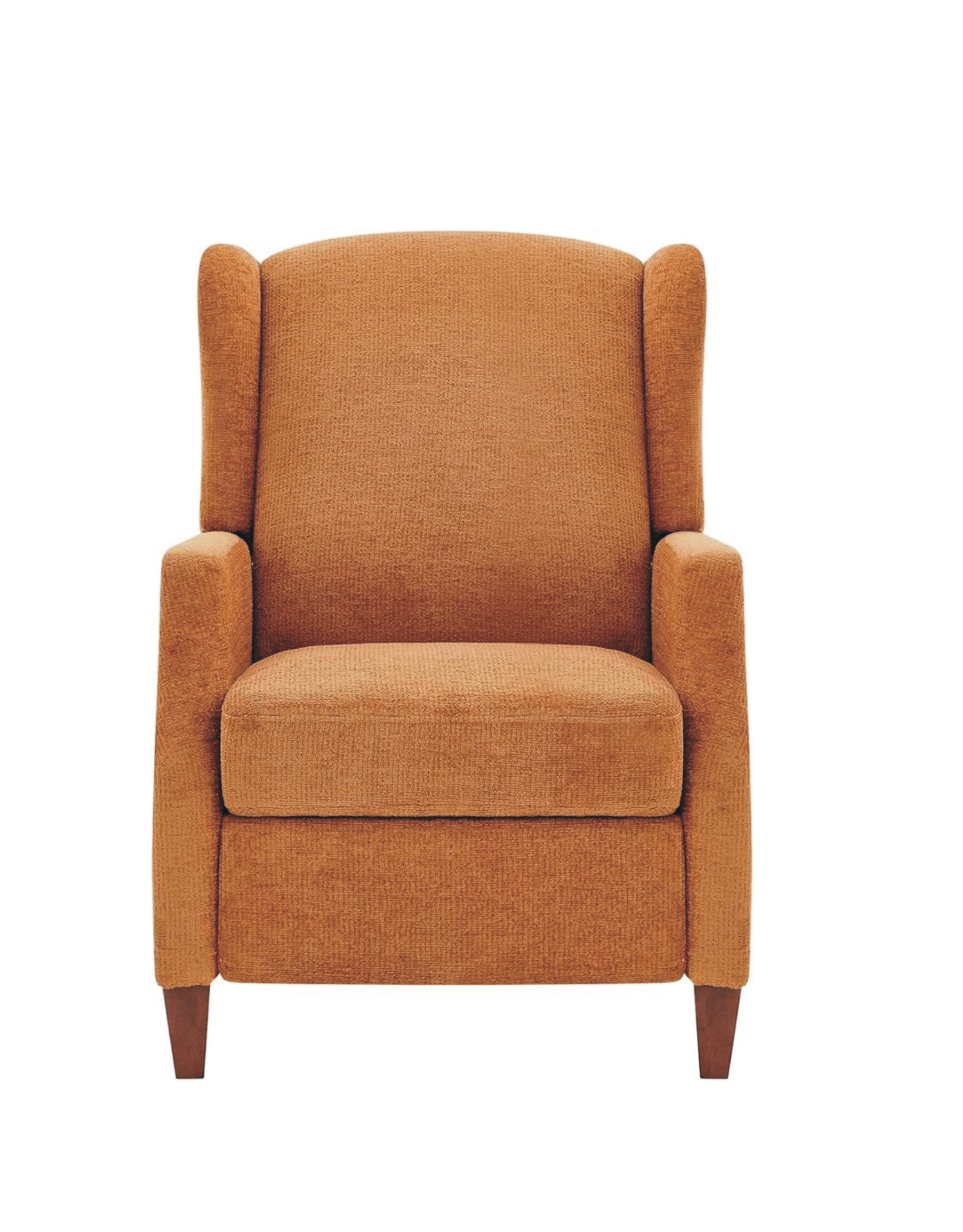 JL-0527OR Wingback Recliner, Orange, Fabric, Storage Pocket