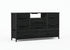 JL 8DRW Dresser, Black, 55" Wide, 8 Drawers, Wood Front Panels, Metal Frame, 3 Power Receptacles