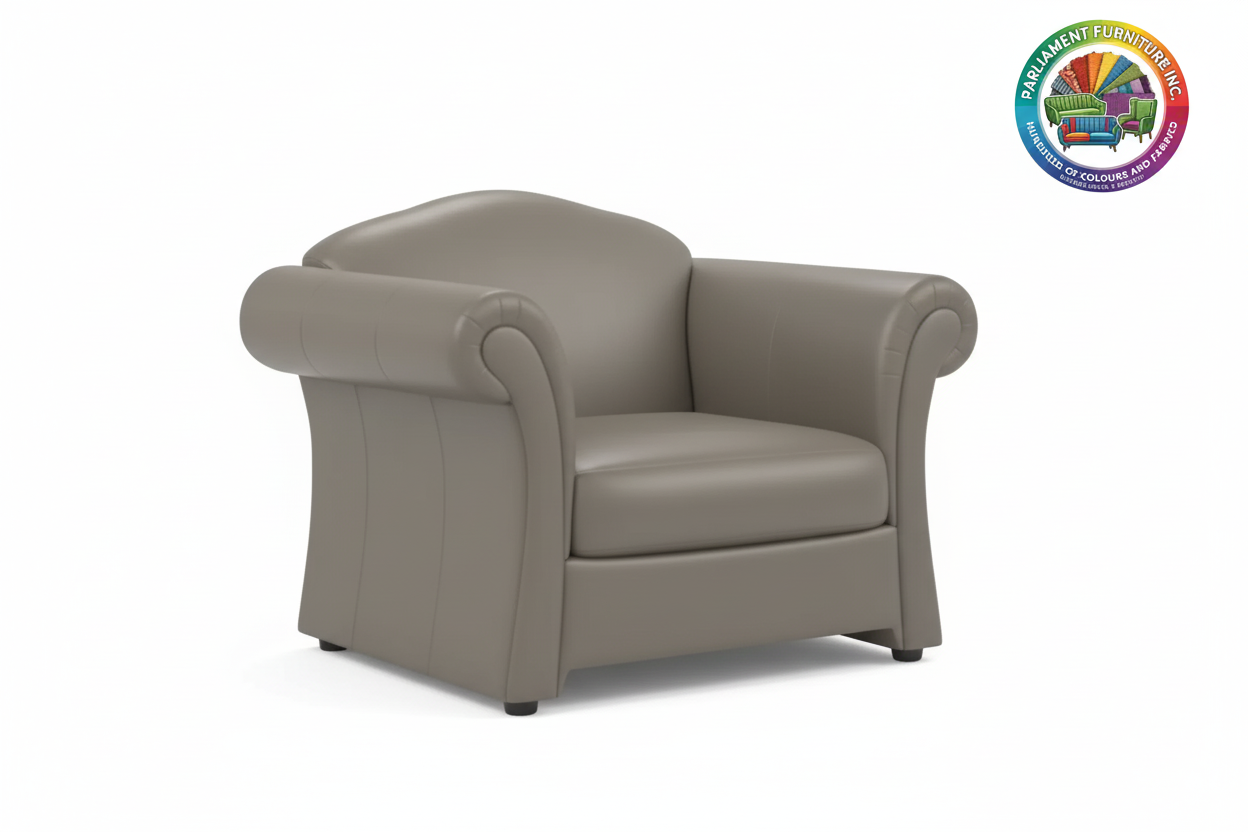 Badged - Rel 1100 Armchair, Many Fabrics and Colours Available, Canadian Made, TIght Seat