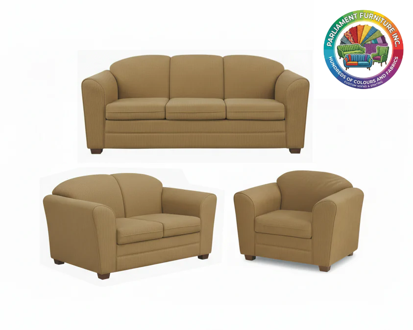 Badged - REL 1212 Sofa Set, 3Pc, Many Colour and Fabric Choices, Canadian Made