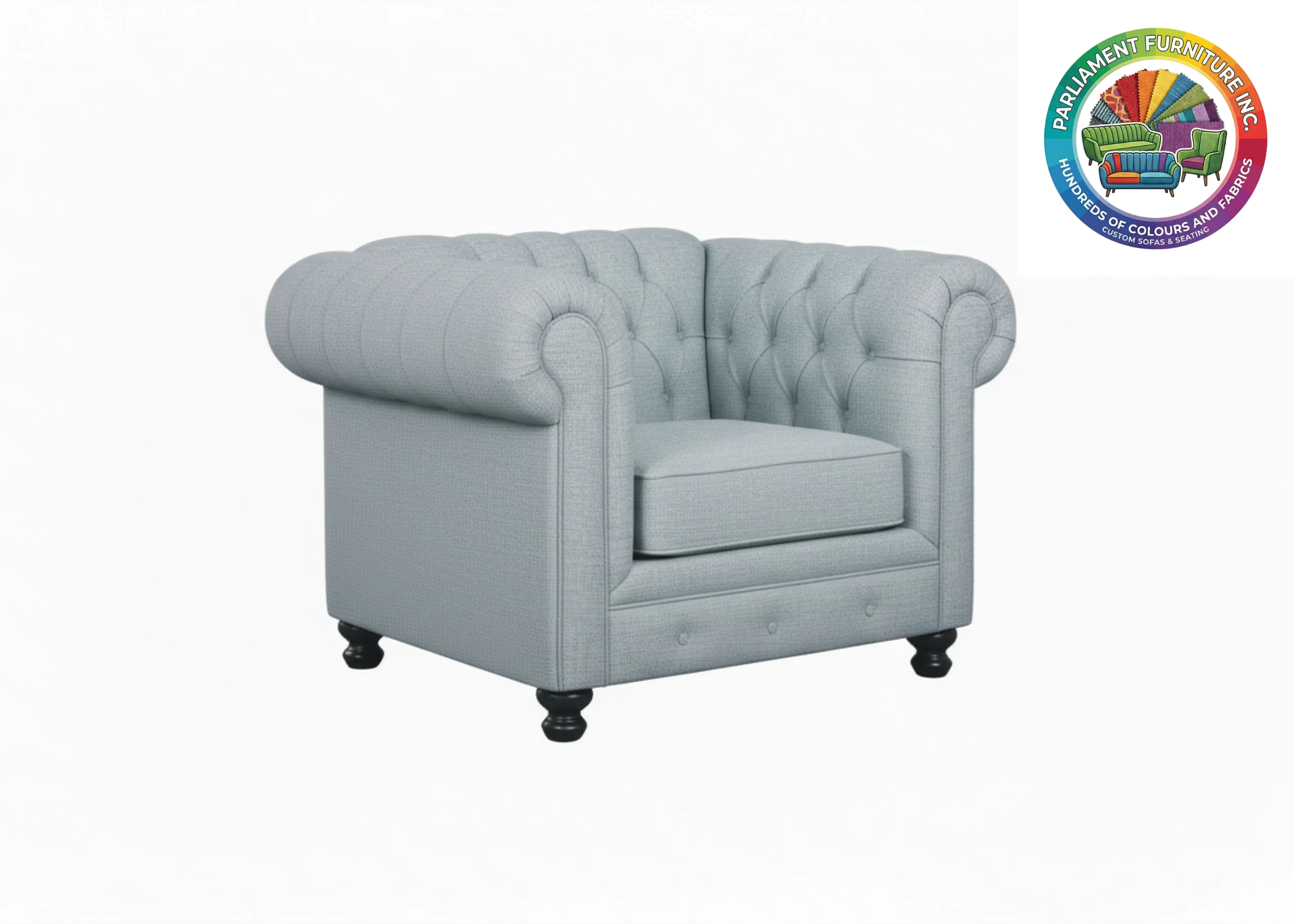 Badged - REL "RIO" Armchair, Many Colour and Fabric Choices, Canadian Made