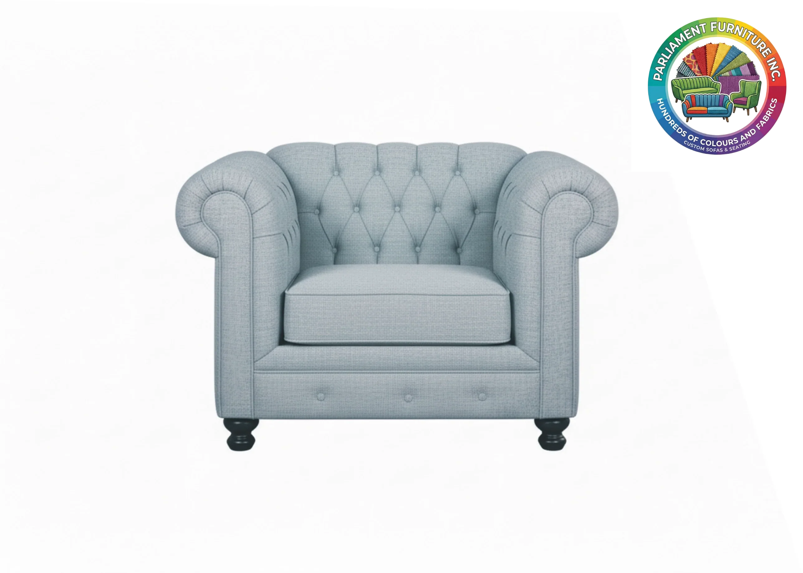 Badged - REL "RIO" Armchair, Many Colour and Fabric Choices, Canadian Made