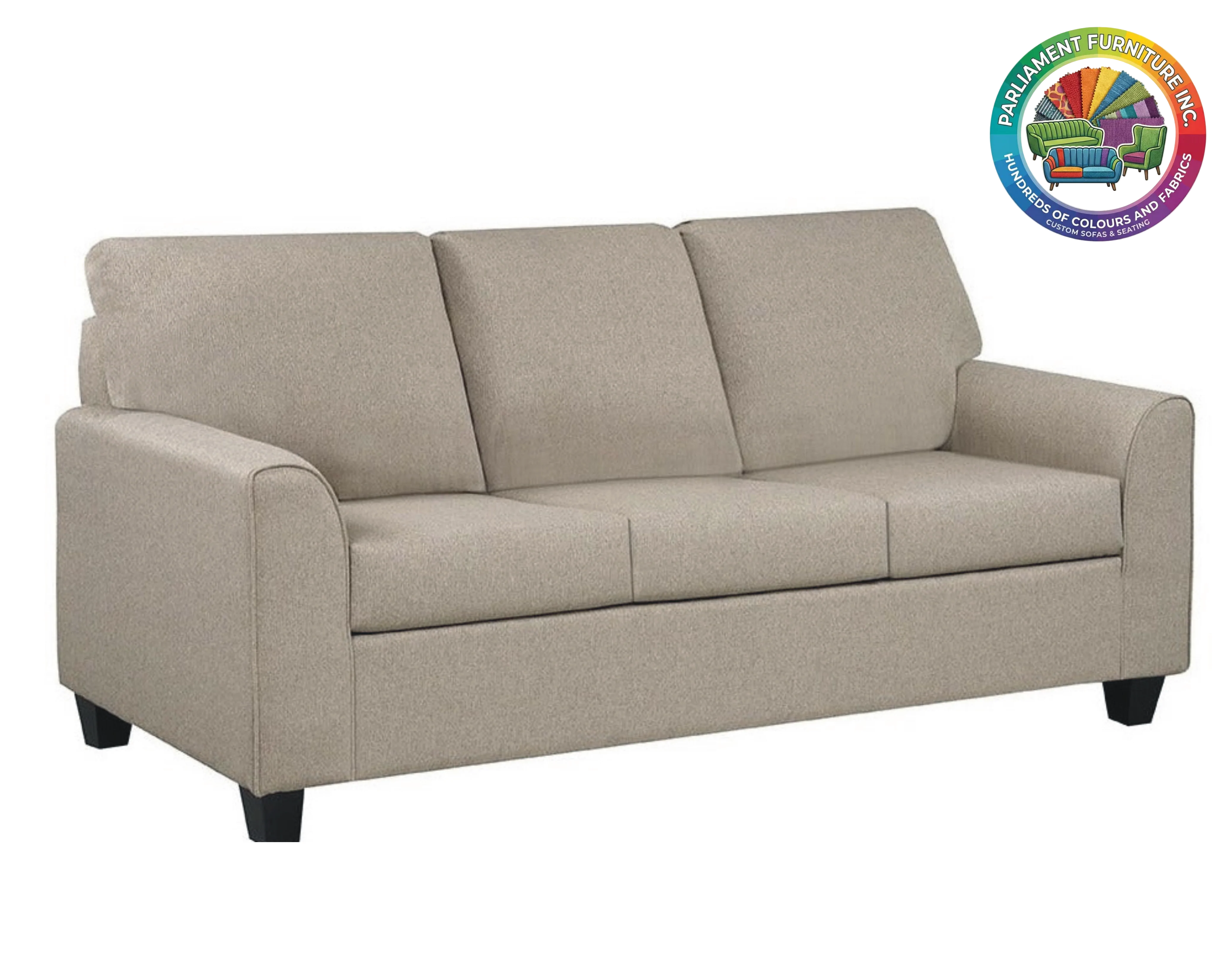 Badged - REL "LEAH" Sofa, Many Colours and Fabrics Available, Canadian Made