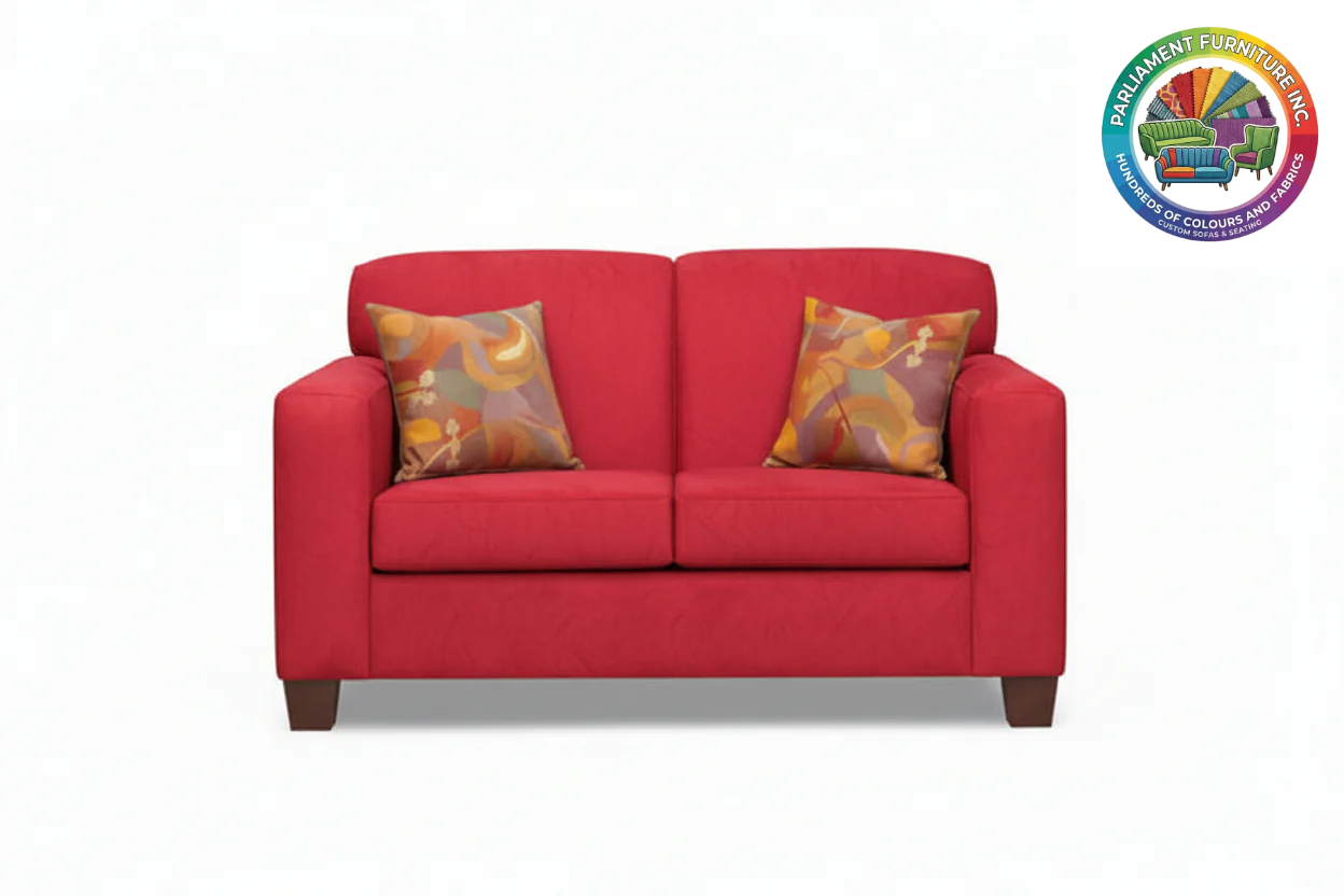 Badged - REL 1515 Loveseat, Regular Back, Many Fabrics and Colours Available, Canadian Made