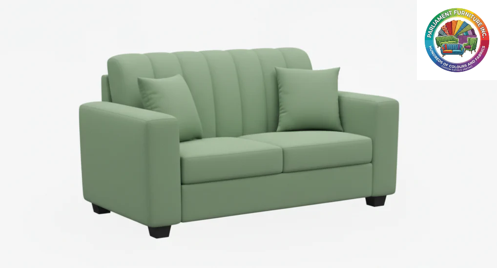 Badged - REL 1515 Loveseat, Channel Back, Many Fabrics and Colours Available, Canadian Made