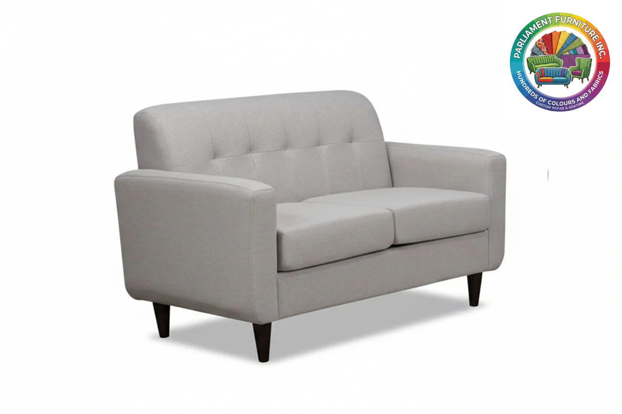 Badged - REL "NAOMI" Loveseat, Many Fabrics and Colours Available, Canadian Made