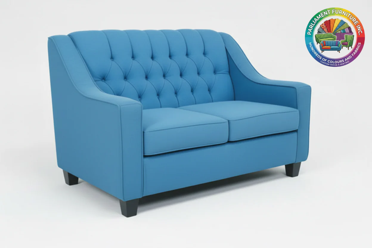 Badged - REL 1650 Loveseat, Deep Button Tufting, Many Fabric & Colour Choices, Canadian Made