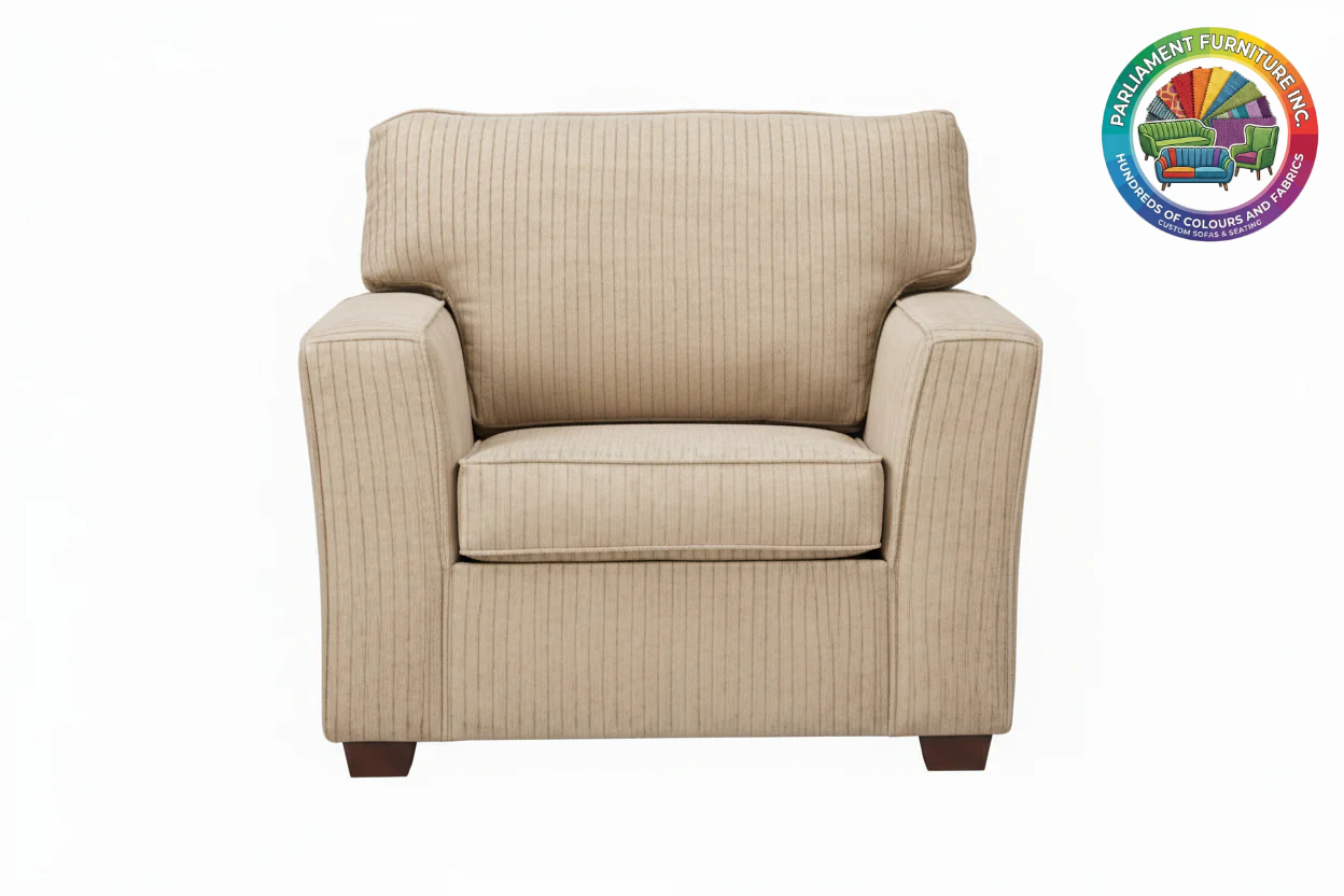 Badged - REL 607 Armchair, Many Fabrics and Colours Available, Canadian Made