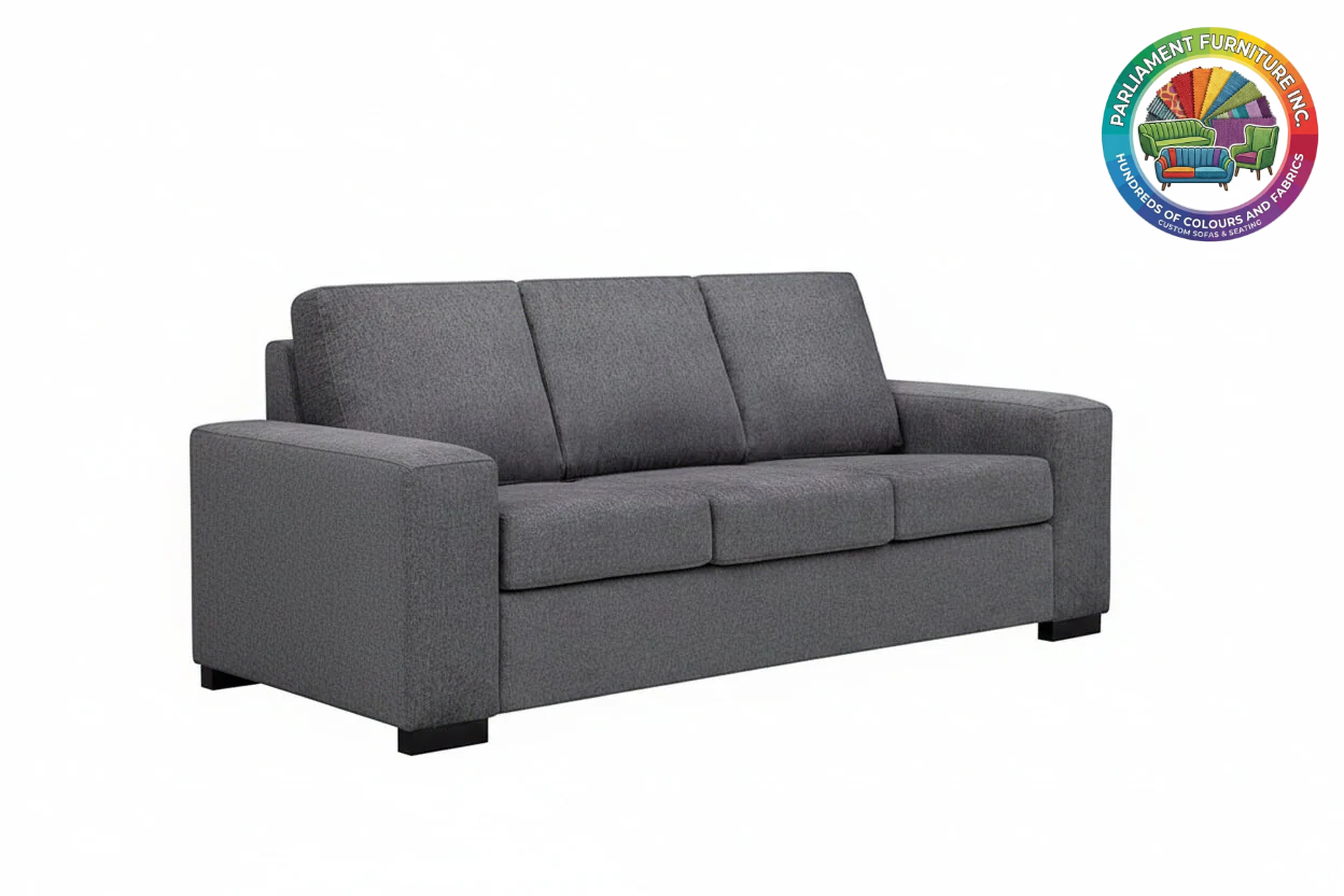 Badged - REL 606 Sofa, Many Colour and Fabric Choices, Canadian Made