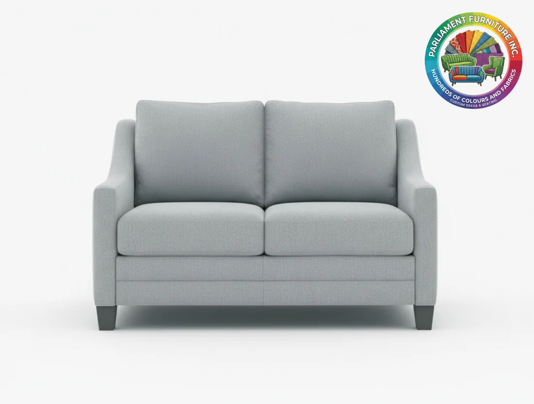 Badged - REL "COURTNEY" Loveseat, Many Fabric & Colour Choices, Canadian Made