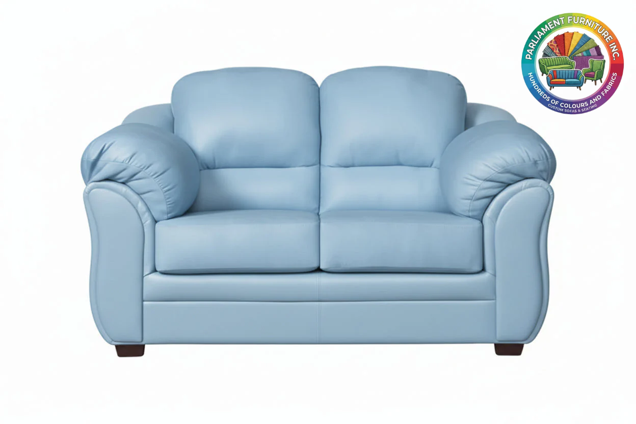 Badged - REL 2007 Loveseat, Many Colour and Fabric Choices, Canadian Made, Puffy Arms