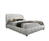 IF-5925 Bed, Creme, Beige, Boucle-Style Fabric for a Soft, Textured Feel, Elegant Arched Headboard