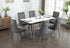 7 Pc Dining Set 71" Chrome Table with Ceramic Marble T-1274 | C-1250/1/2/3
