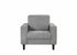 IF-8240 Armchair, Grey, 36" Wide, Soft-Touch Fabric, Black Legs, Stainless Steel Cup Holders