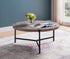 IF-3225 Coffee Table, 37" Round, Dark Taupe Top, Black Frame