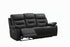 IF-8161 Power Recliner Sofa, Black, Genuine Leather/Match, USB Charging, Hidden Cup Holders