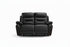 IF-8161 Power Recliner Loveseat, Black, Genuine Leather/Match, USB Charging, Hidden Cup Holders